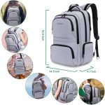 KUPRINE Travel Anti Theft Slim Durable Laptop Backpacks for Women Mens Lightweight Water Resistant College Computer Backpack Fits Most 15.6 Laptop & Tablet - Image 6